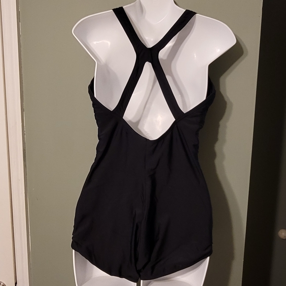 Speedo Powerflex black cross back swimsuit - Picture 5 of 11